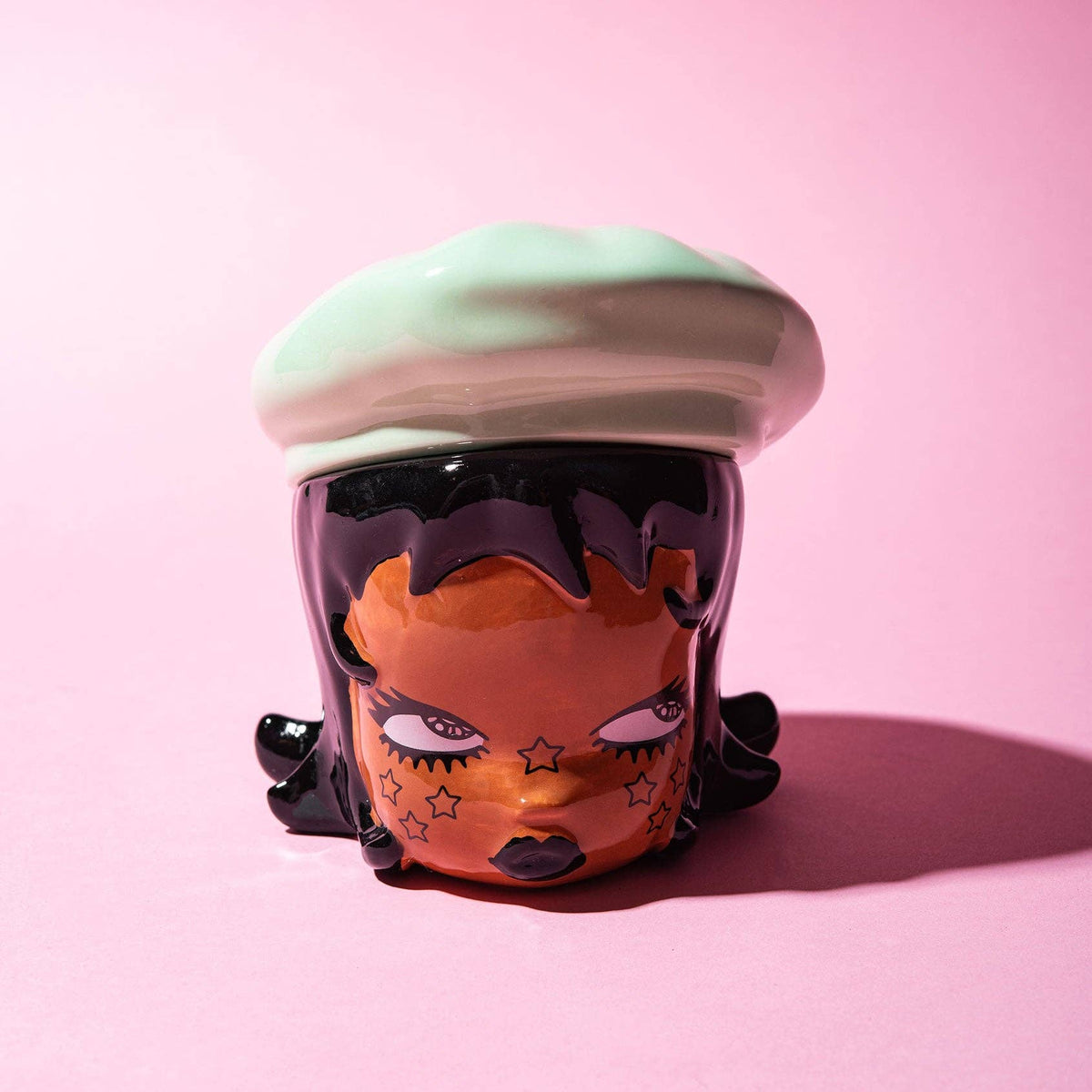 Ramona Ceramic Storage Jar: Red Beret