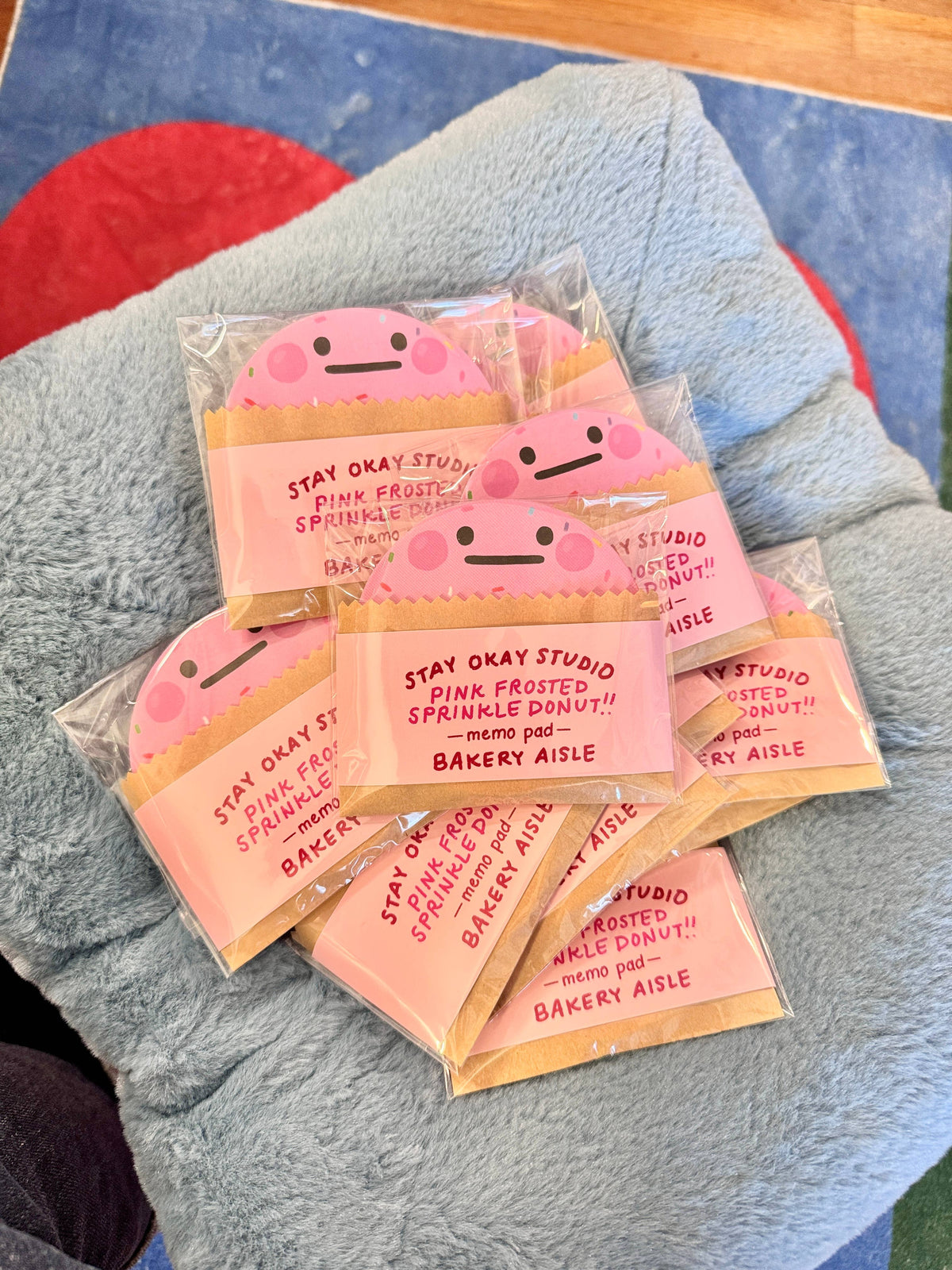 PINK FROSTED DONUT memo pad AHHH