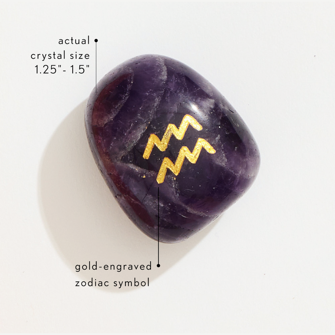 Aquarius – chevron Zodiac Crystal