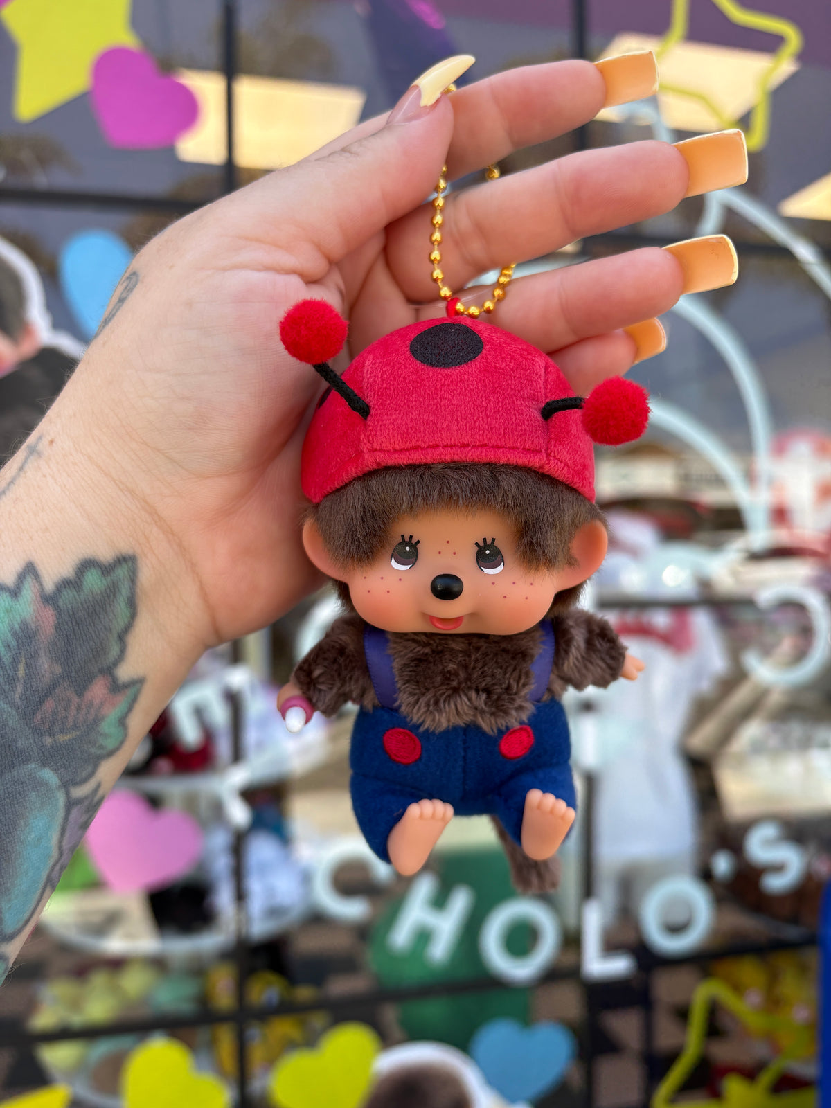 Monchhichi Ladybug Keychain