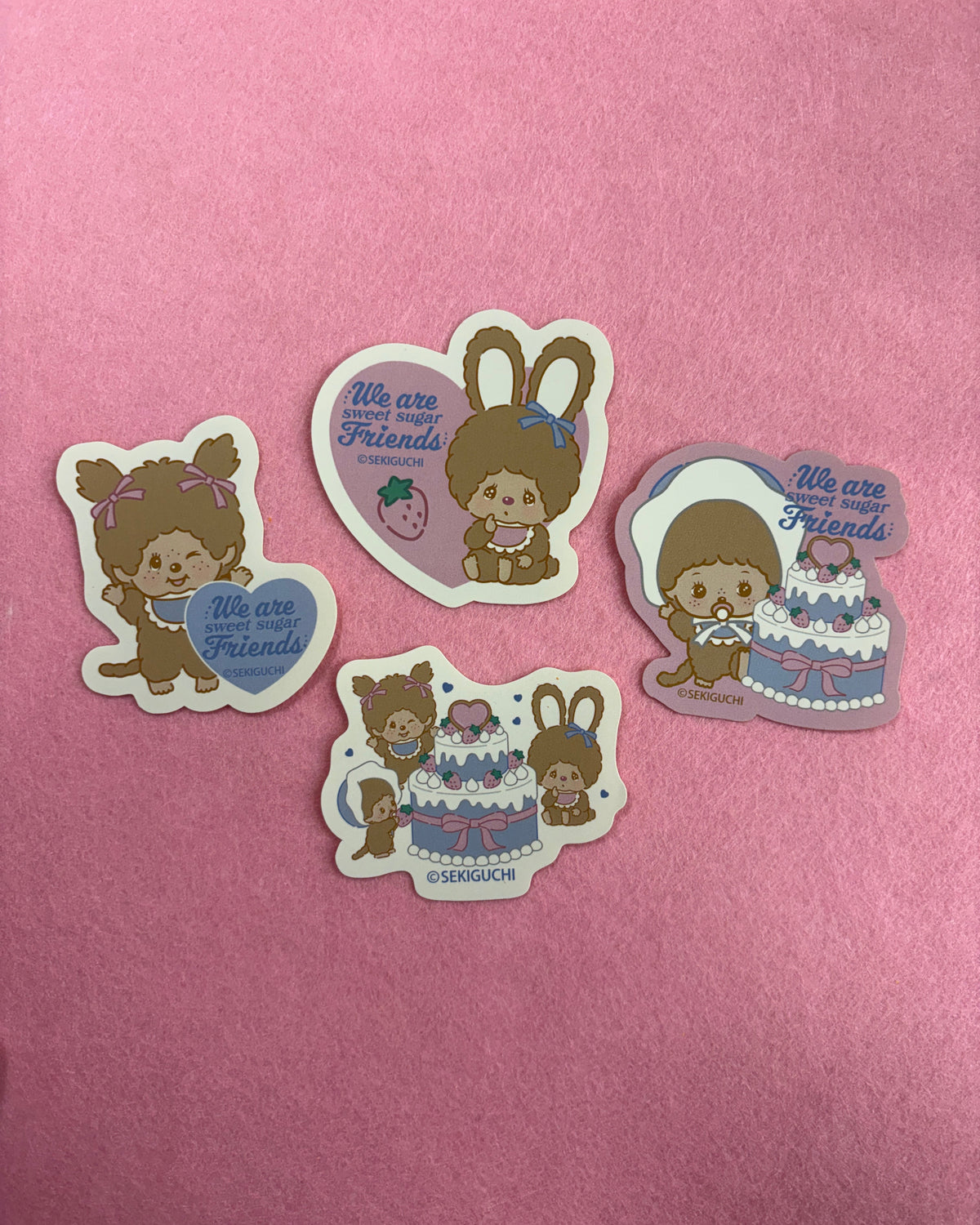 Sticker - Sweet Sugar Monchhichi 4-pack