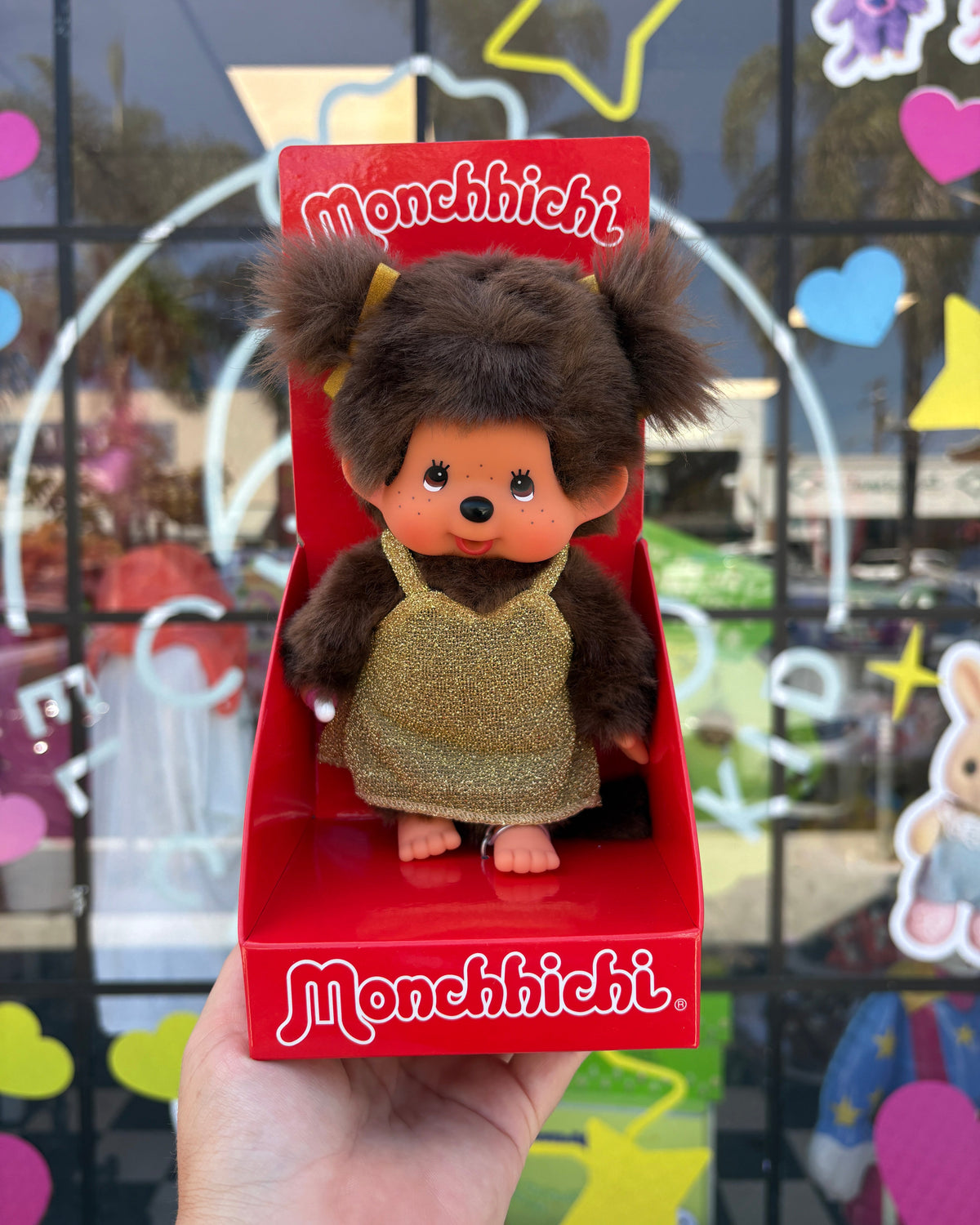 Monchhichi Glitter Dress Gold Girl