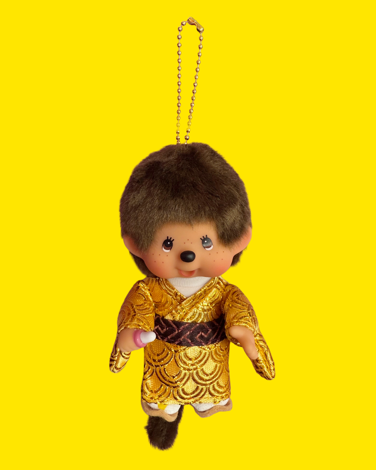 Monchhichi Kimono Gold Keychain -  (Direct from Tokyo)