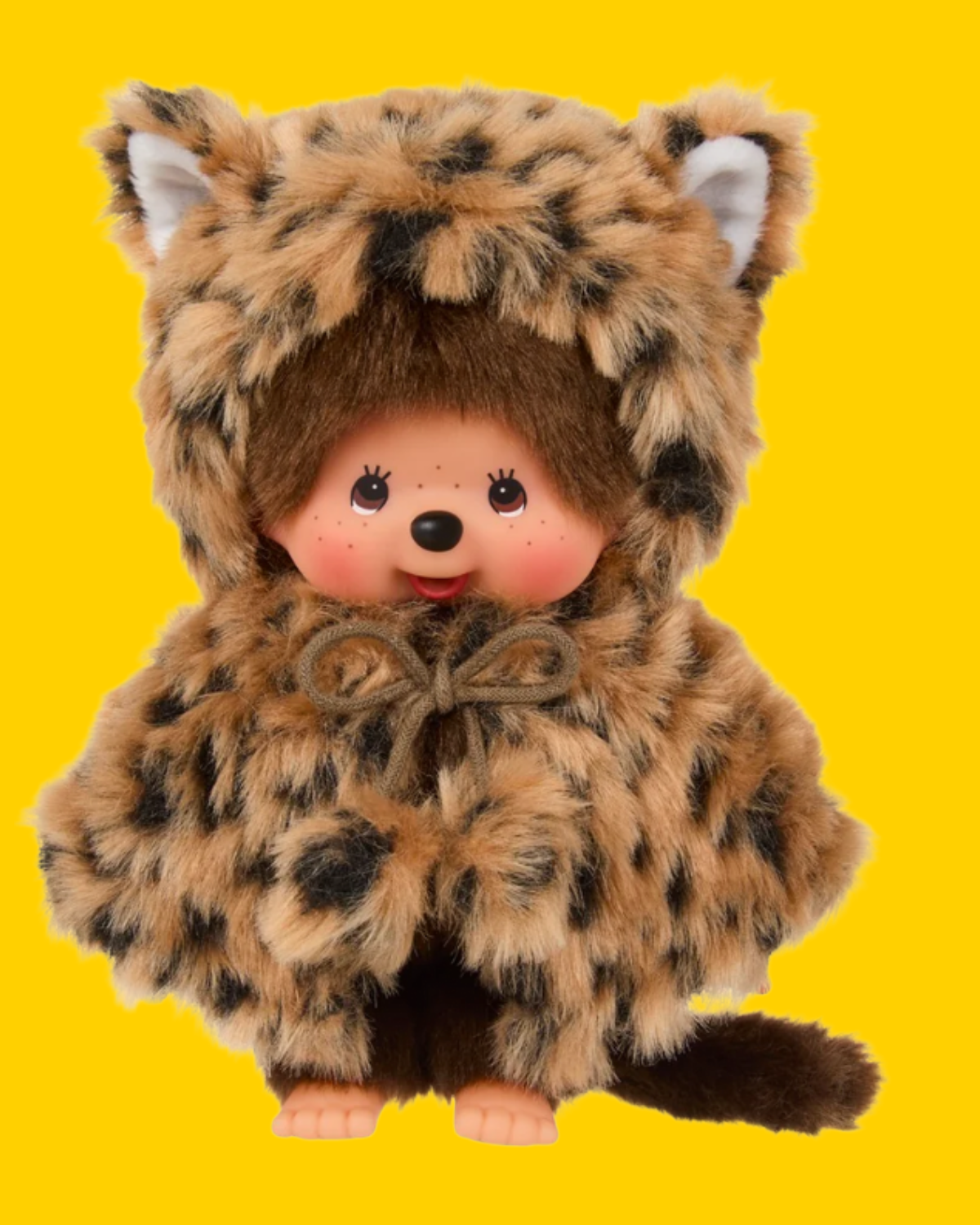 Monchhichi Leopard Hood Girl
