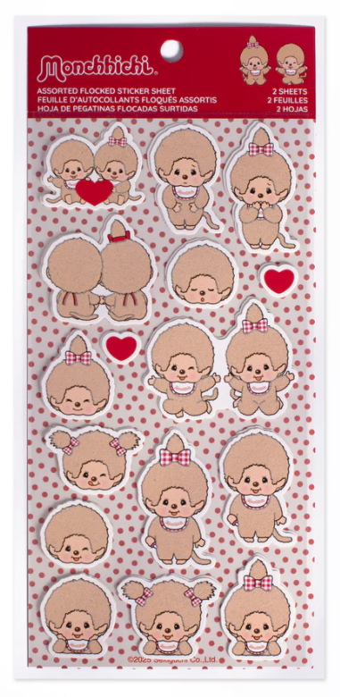 Monchhichi Furry Sticker Sheet 2