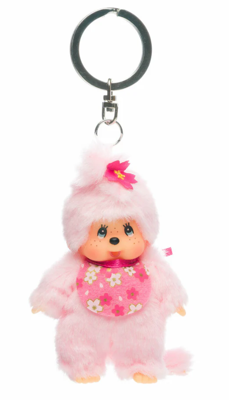 Monchhichi Classic Bebichhichi Cherry Blossom Keychain