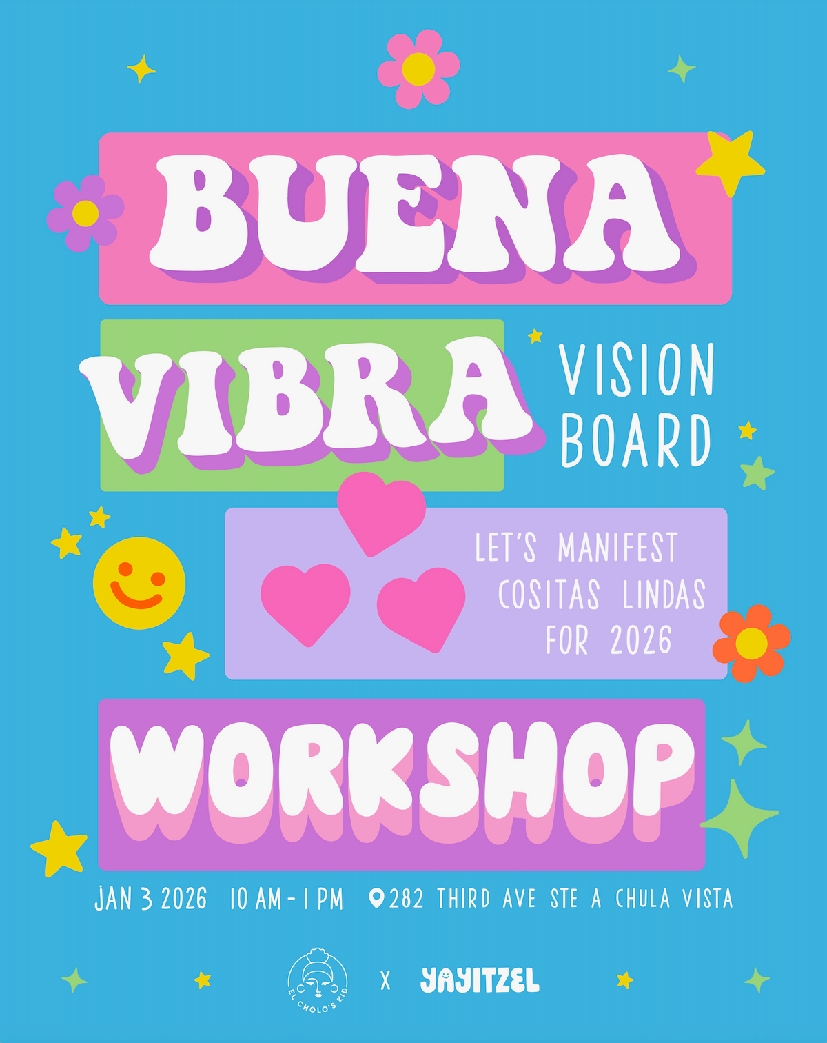 Jan 3 (10AM-1PM) : Buena Vibra Vision Board Party with YAYITZEL