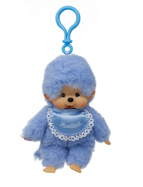 Monchhichi COLORS Blue Keychain - 5.5"