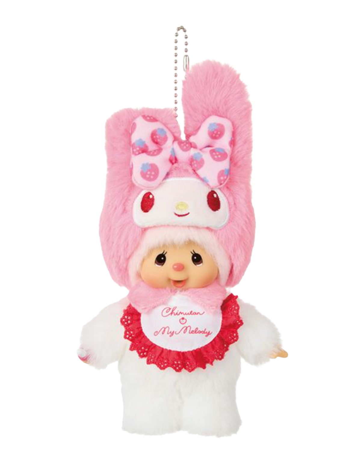 Monchhichi Sanrio Keychain Chimutan x My Melody – Official Japanese Collectible