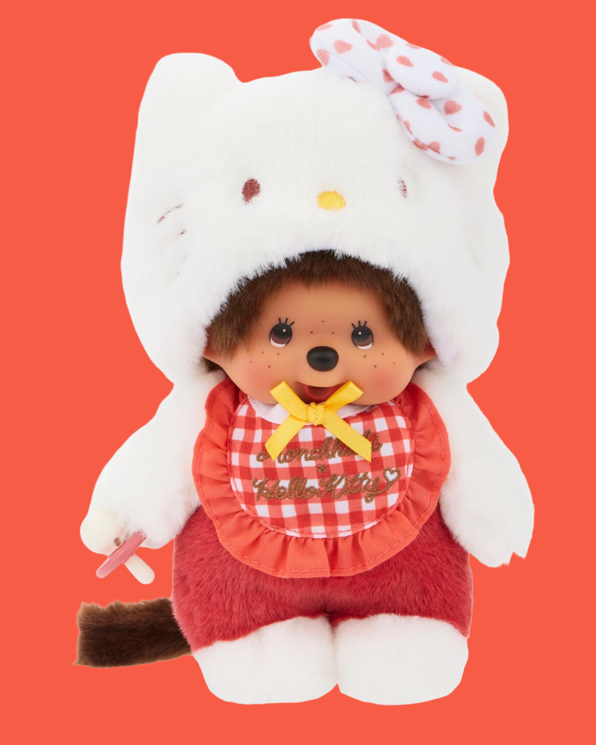 Hello Kitty x Monchhichi Gingham Check Plush Hello Kitty x Monchhichi Gingham Check Plush