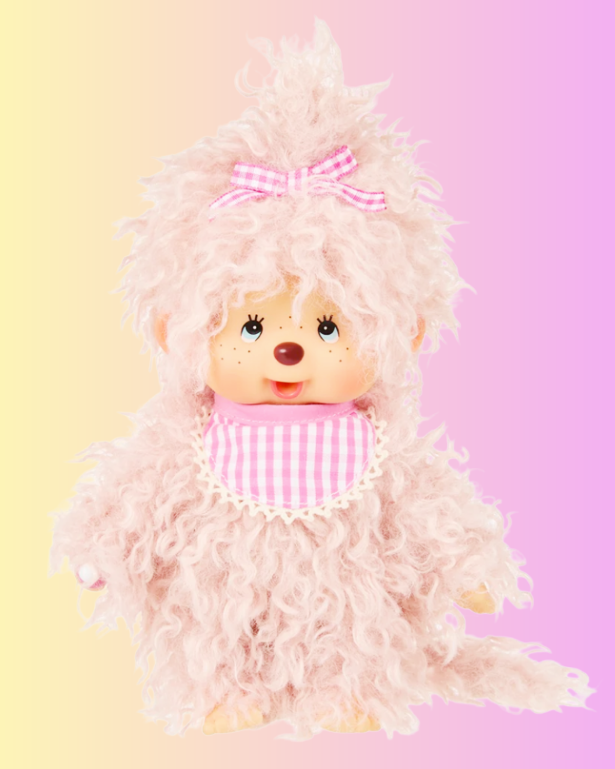 Monchhichi Fluffy Pink Girl
