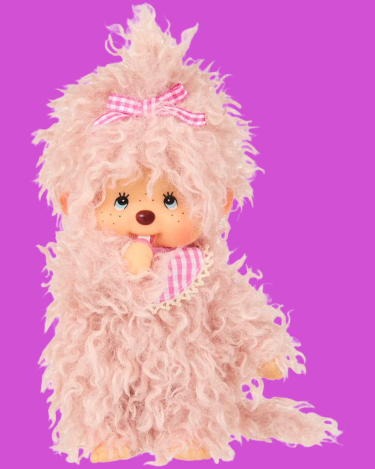 Monchhichi Fluffy Pink Girl