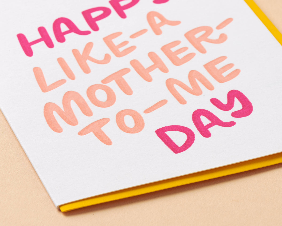 Like a Mother Mother&#39;s Day Letterpress Greeting Card