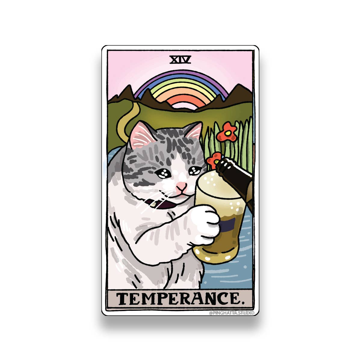 Tarot Cat Meme Die-cut Stickers: Judgement