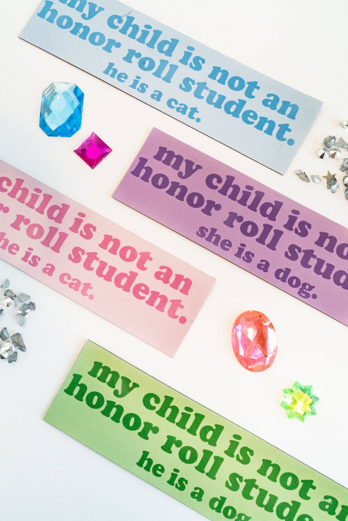 Honor Roll Cat Bumper Magnet- Pink