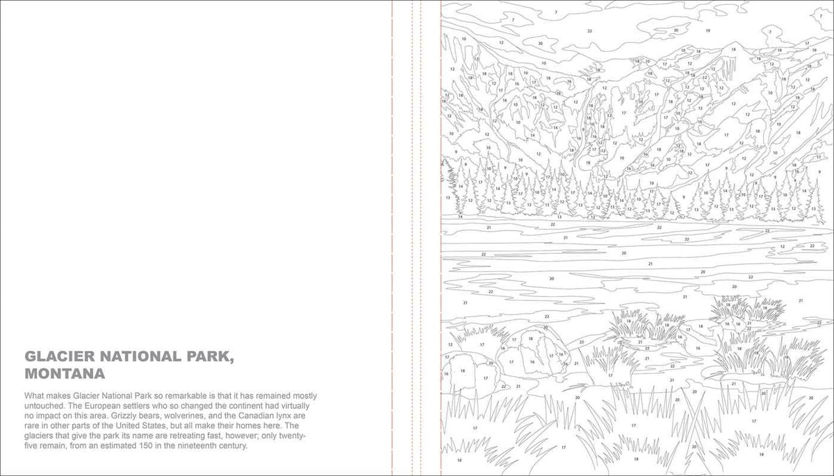 National Parks Color-by-Number by Editors of Thunder Bay Press: Paperback; 96 pages / English