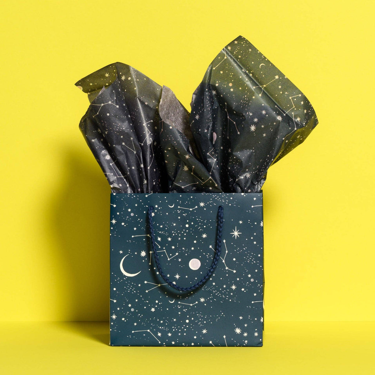 Moon and Stars tissue paper: 5 Sheets