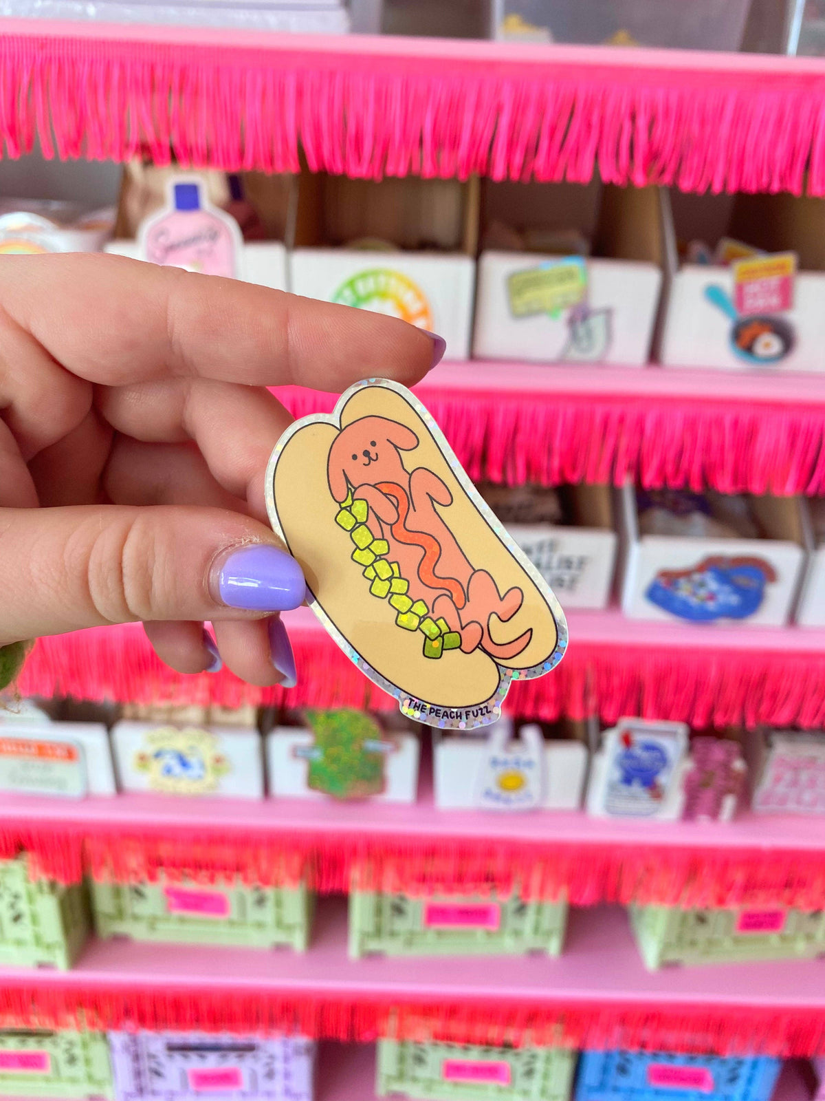 Hot Doggy Dog Glitter Sticker