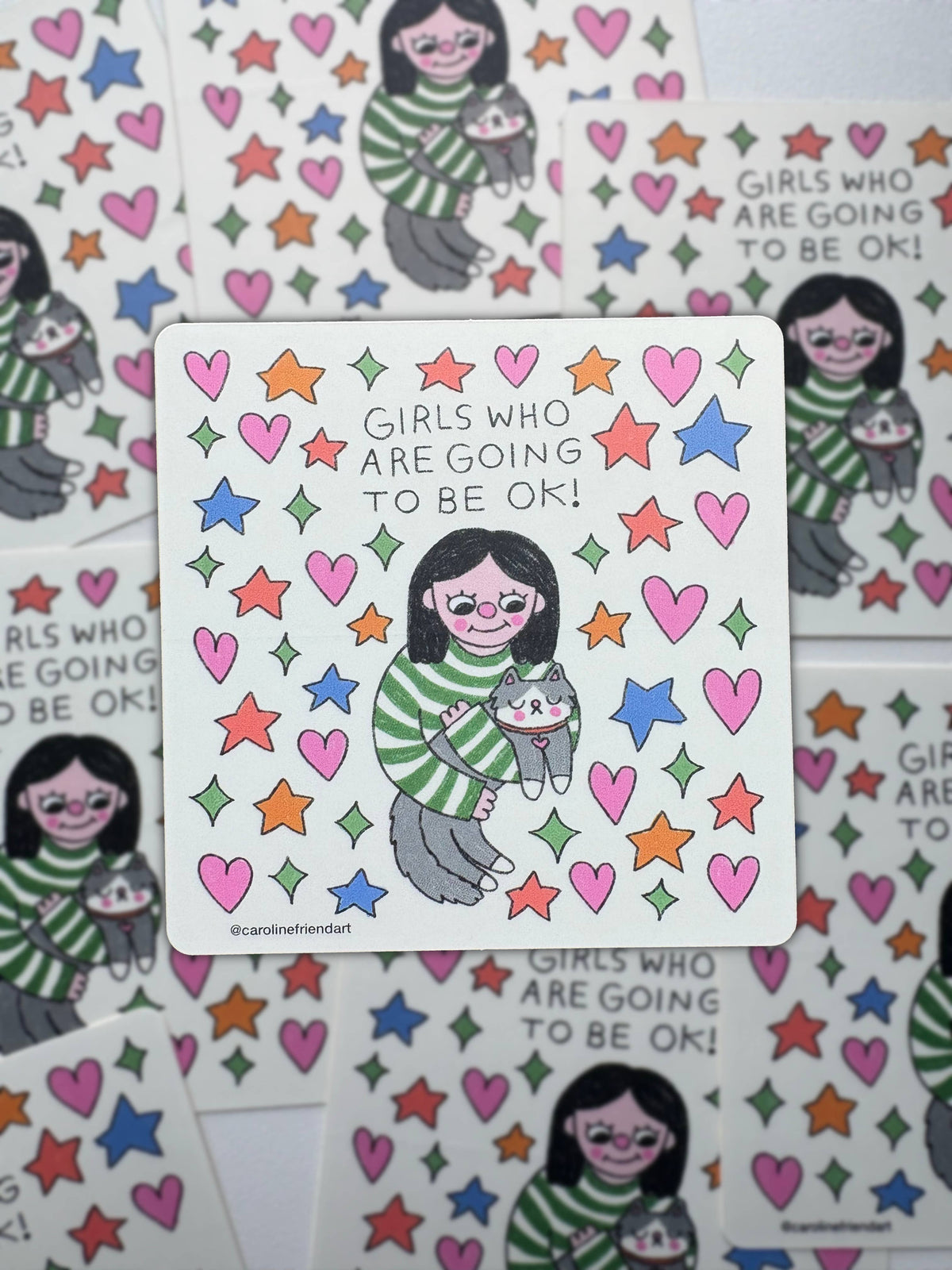 Girls Who Are Going to be Ok Sticker | Vinyl Waterproof Cat