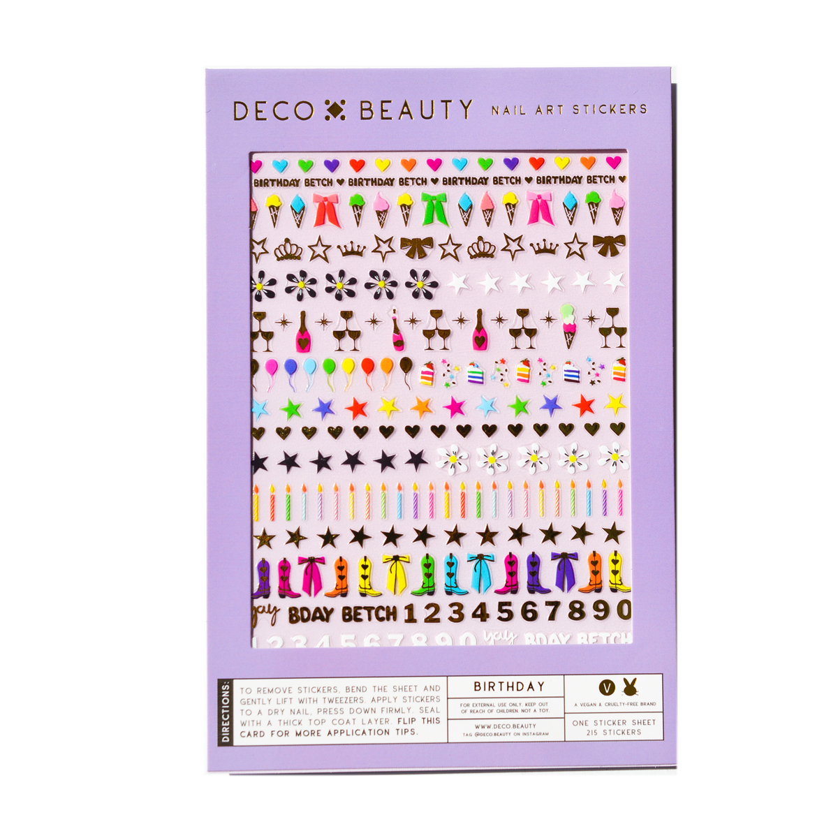 Nail Art Stickers - Birthday