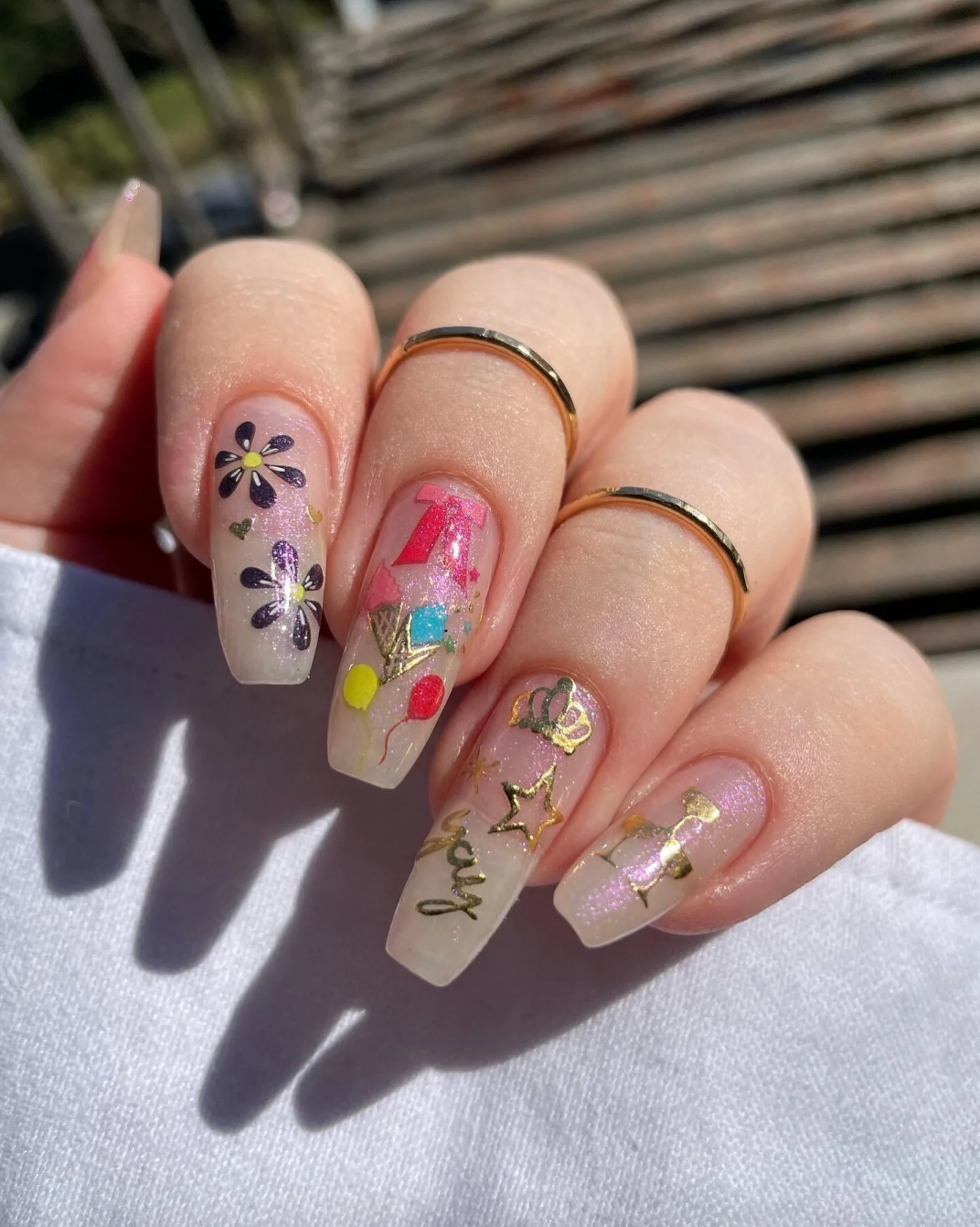 Nail Art Stickers - Birthday