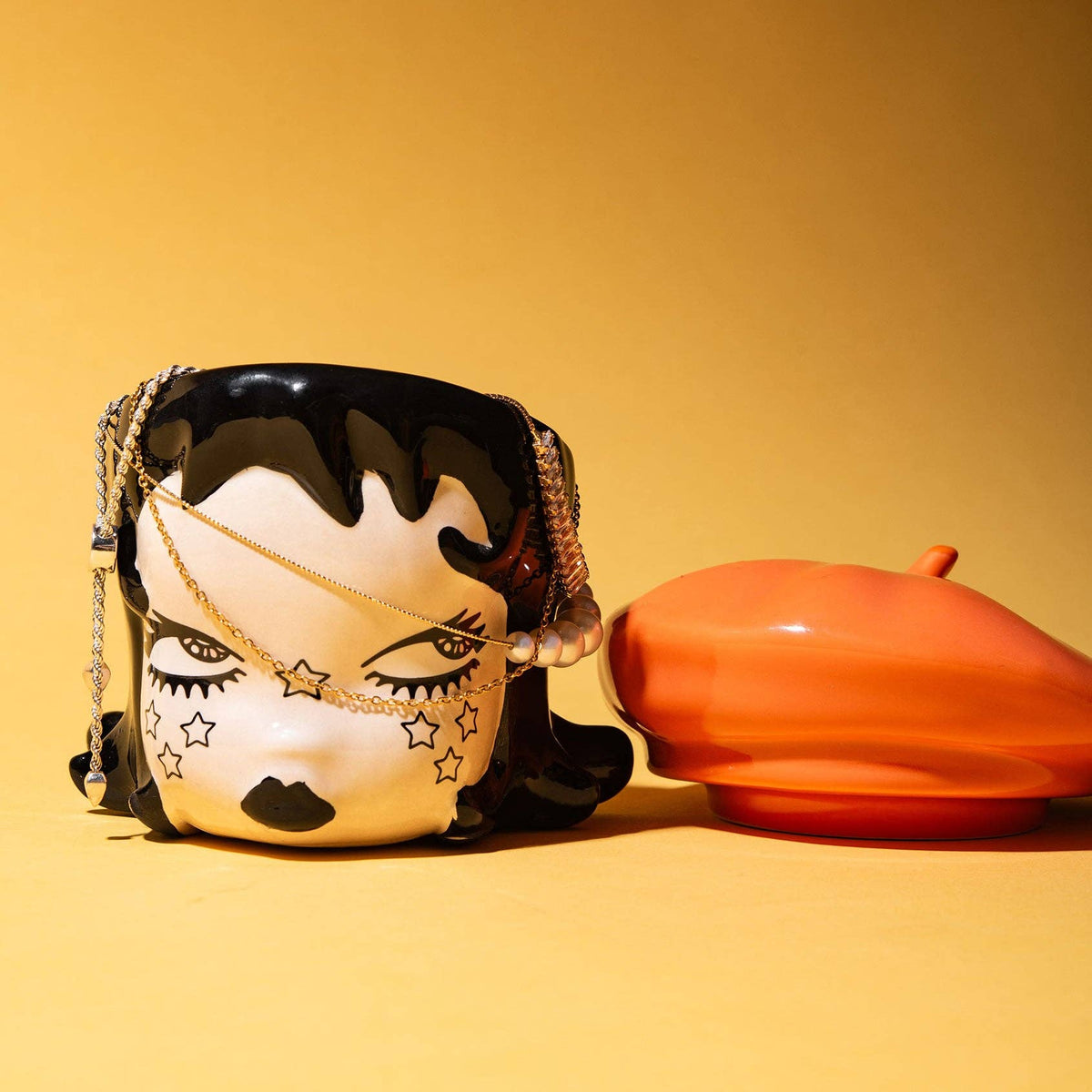 Ramona Ceramic Storage Jar: Red Beret