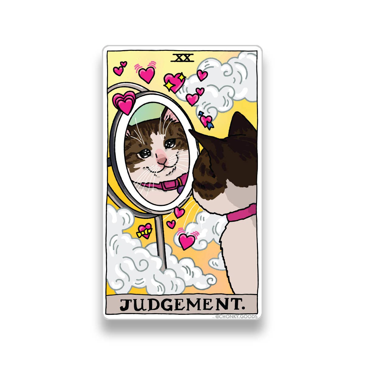 Tarot Cat Meme Die-cut Stickers: The Lovers