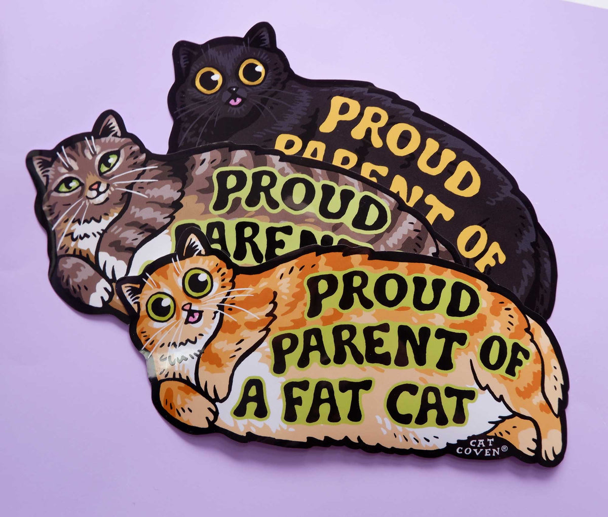 Fat Cat (Black) - Bumper Sticker
