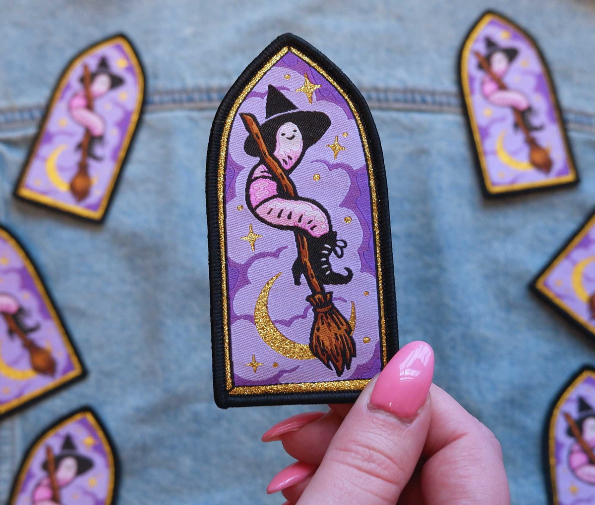 Worm on a Broom - Woven Patch