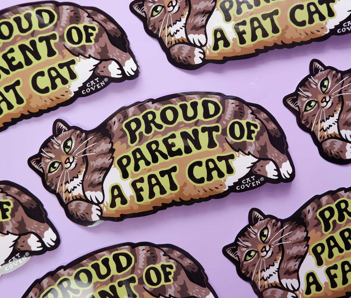 Fat Cat (Tabby) - Bumper Sticker