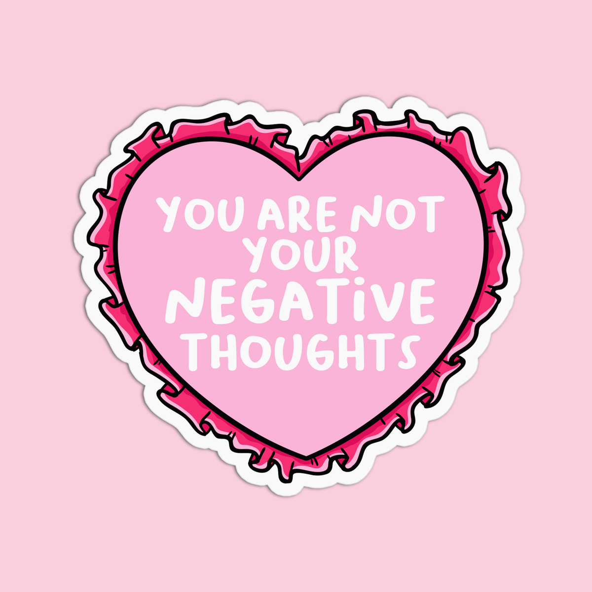Mental Health You Are Not Vinyl Textured Stickers