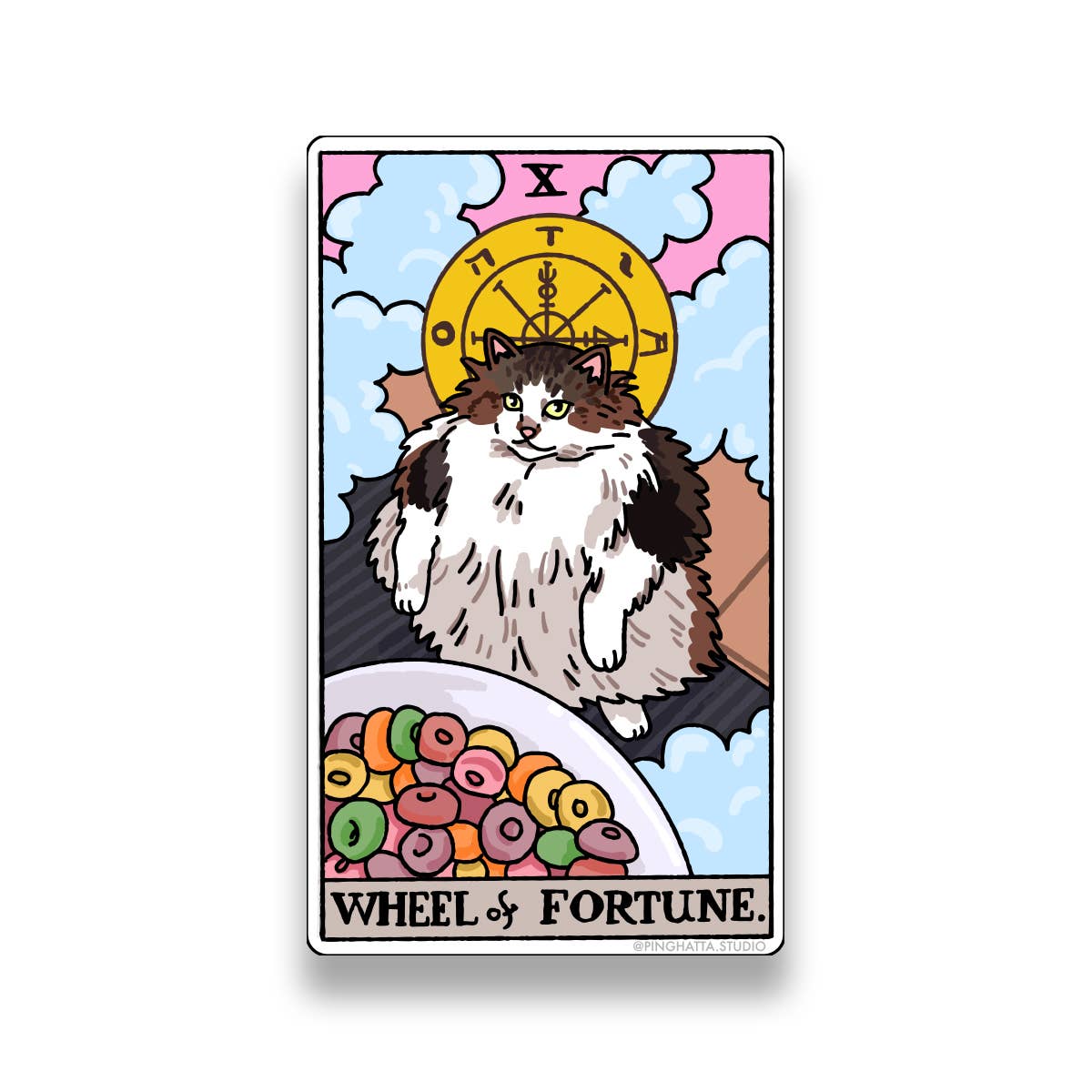 Tarot Cat Meme Die-cut Stickers: Judgement