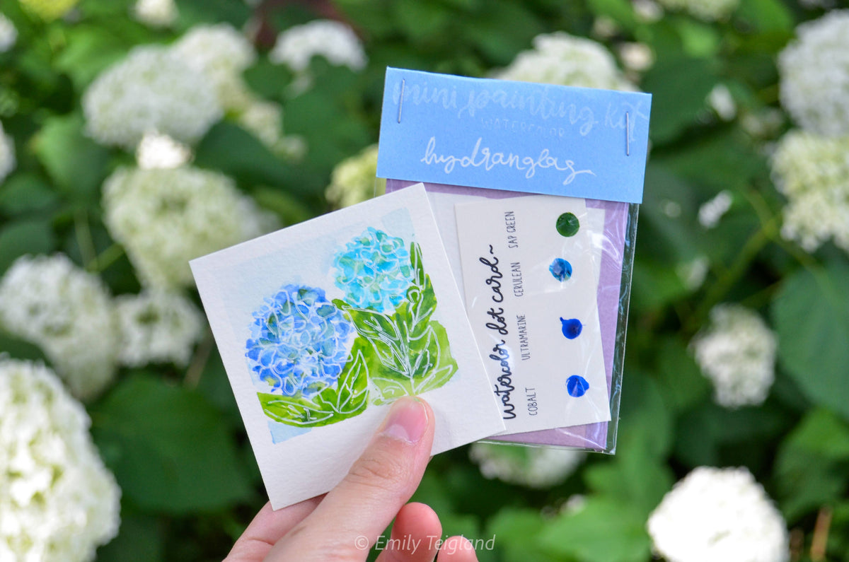 NEW Mini Painting Kit- Hydrangeas