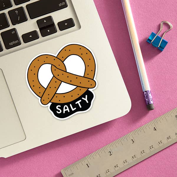 Salty Pretzel Die Cut Sticker