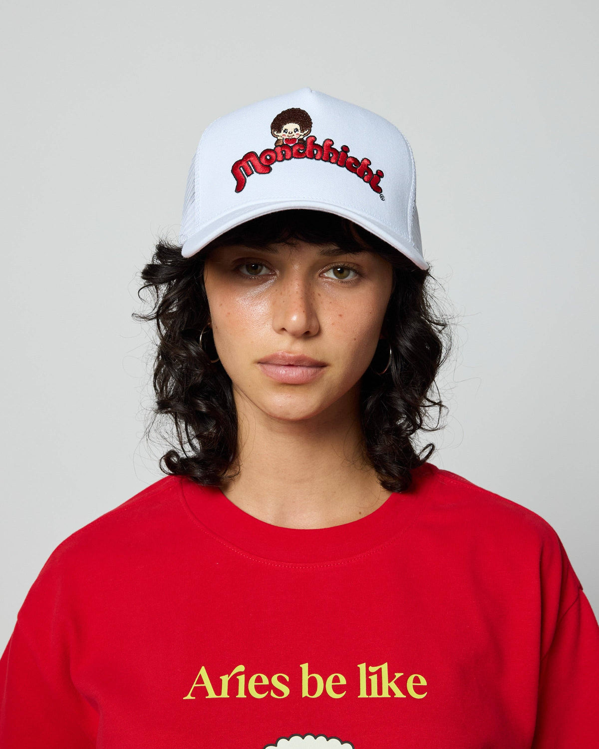 Monchhichi™ Logo Trucker Hat, White
