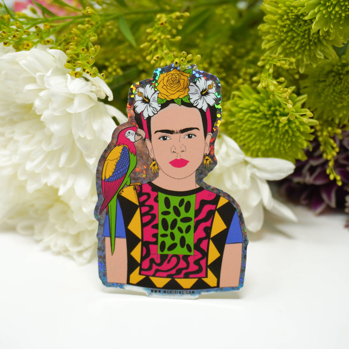 Frida Parrot 3&quot; Sticker