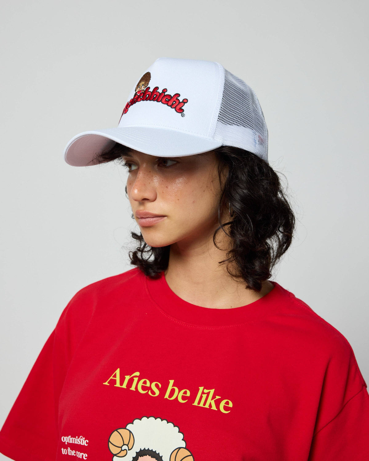 Monchhichi™ Logo Trucker Hat, White