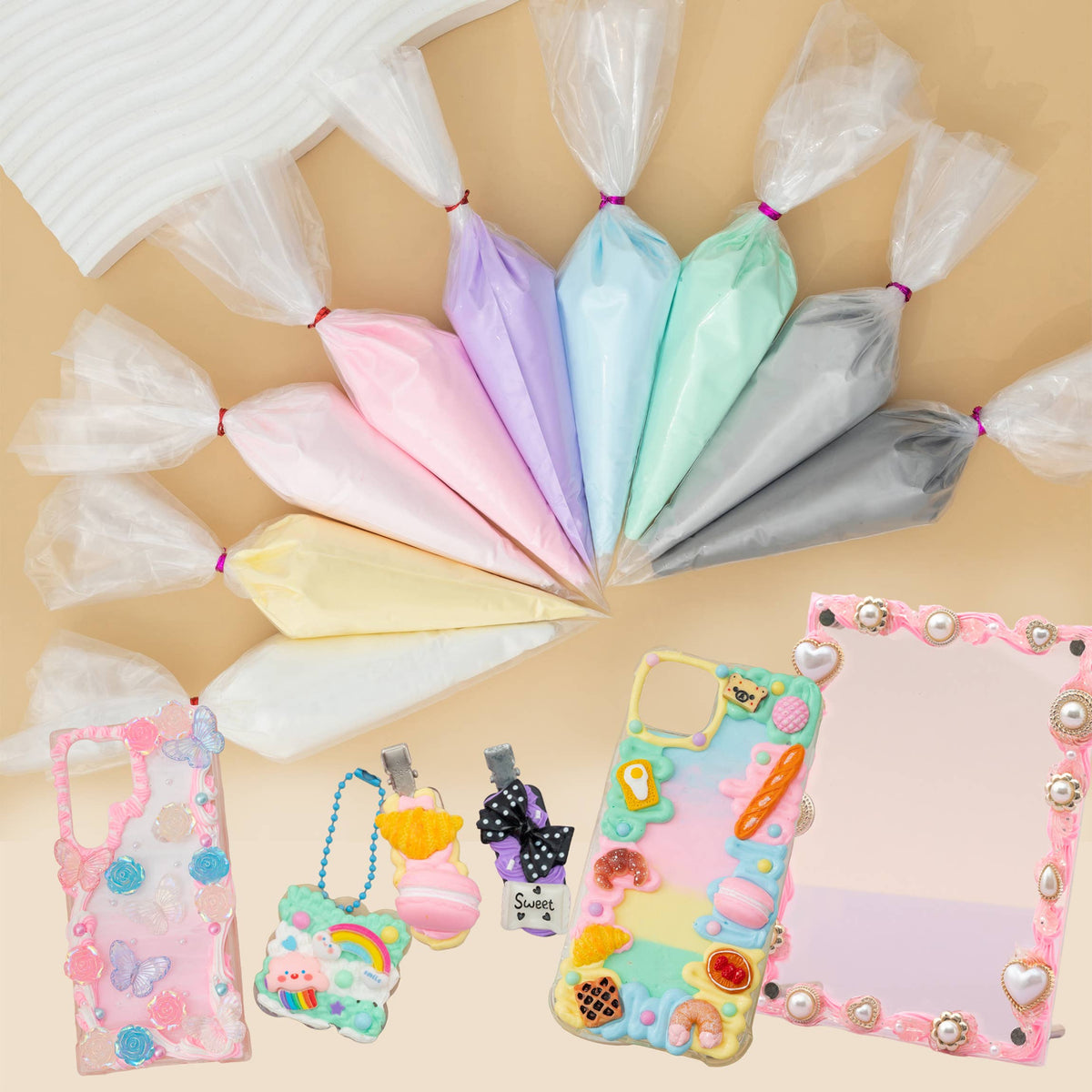 Pastel Decoden Cream Set
