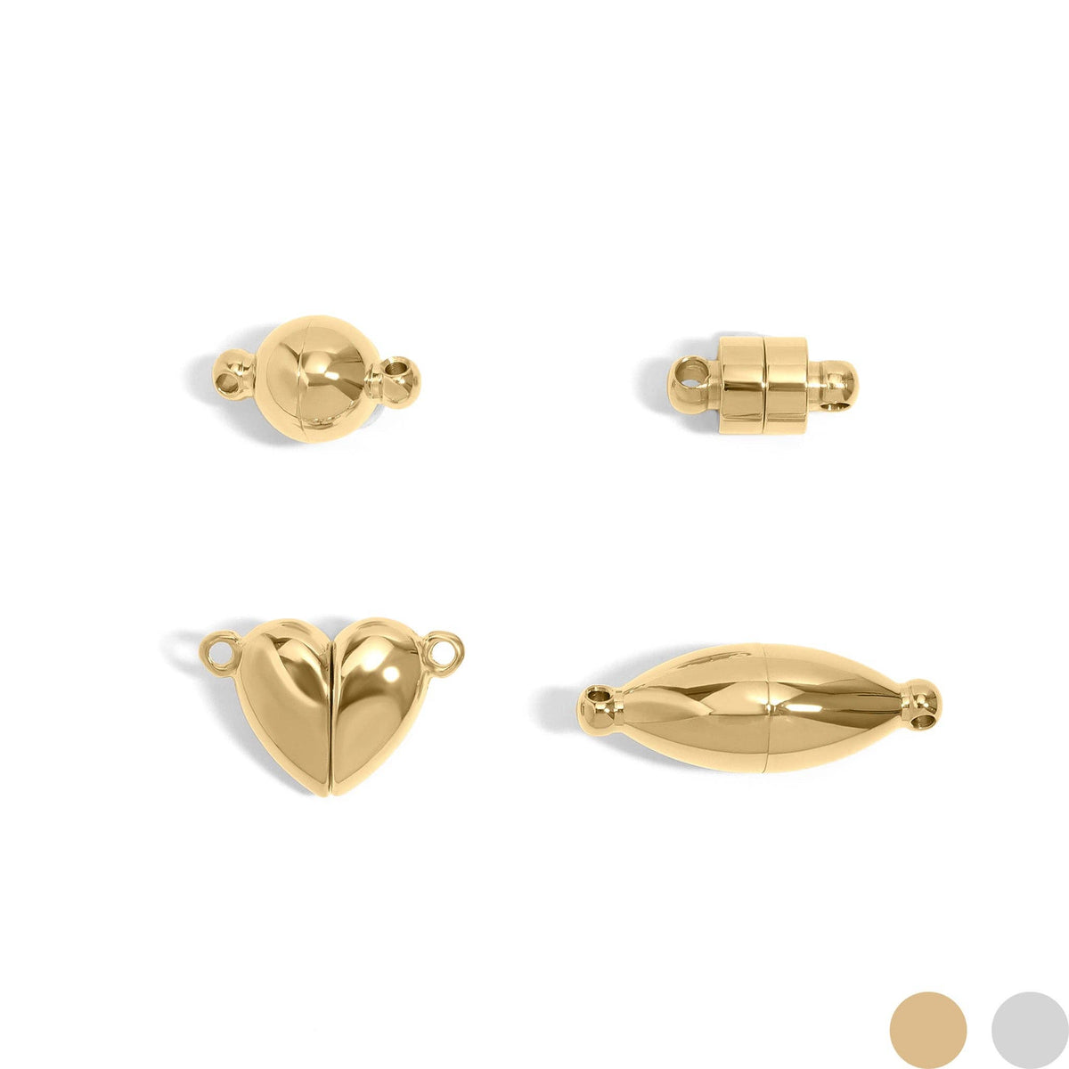 18K Gold PVD Stainless Steel Magnetic Clasp Variety Pack / BND0067: Gold