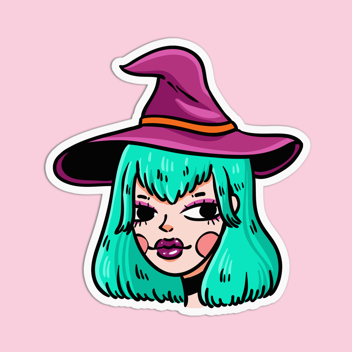 Halloween Witch Vinyl Waterproof Stickers