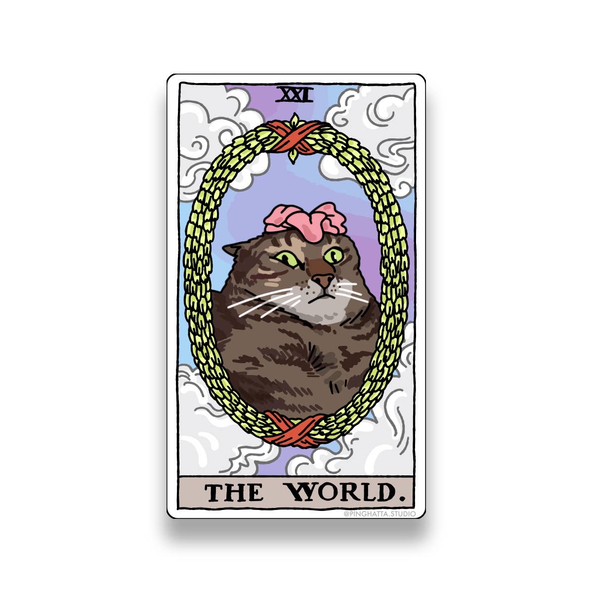 Tarot Cat Meme Die-cut Stickers: The Lovers