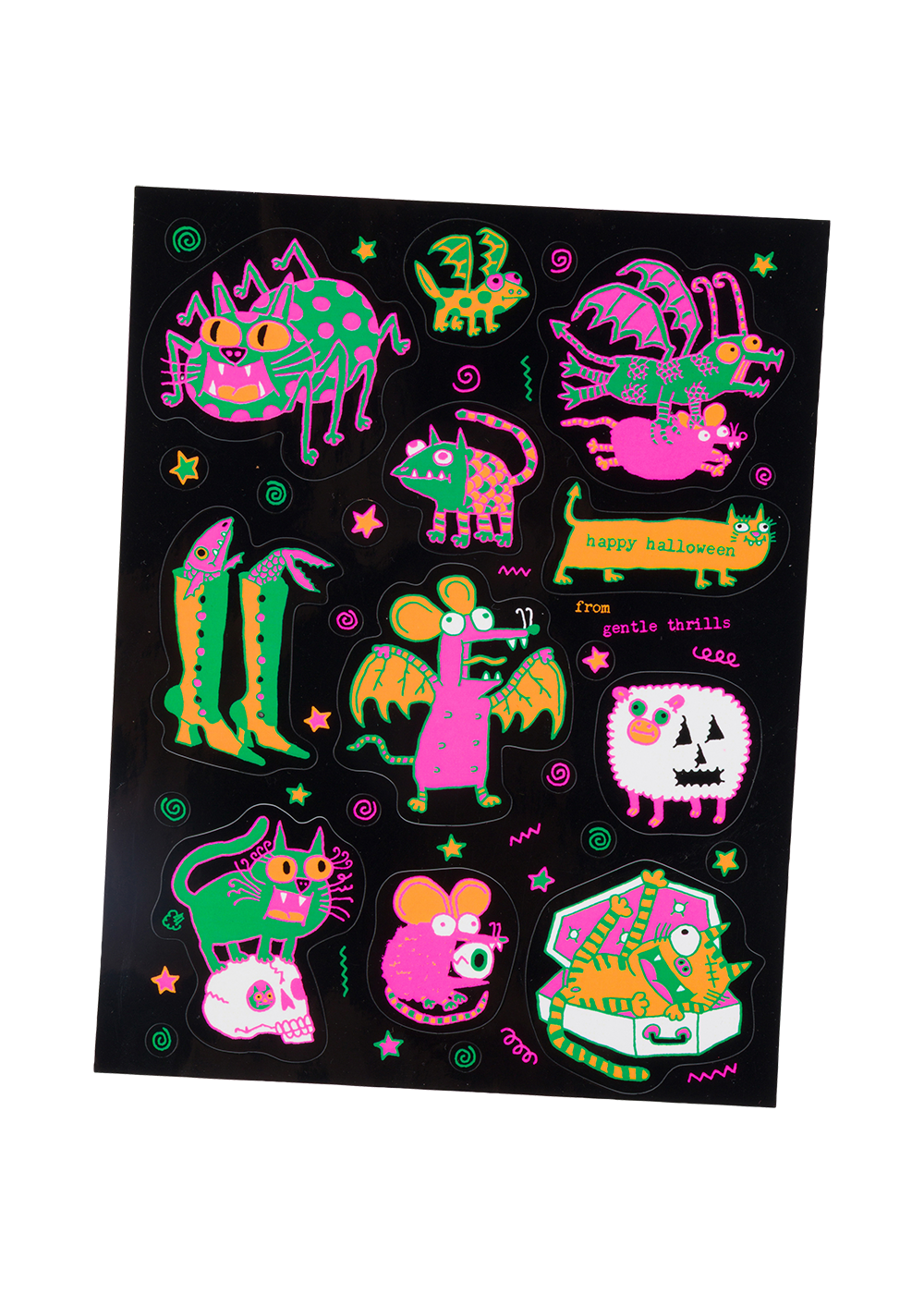 Spooky scary sticker sheet