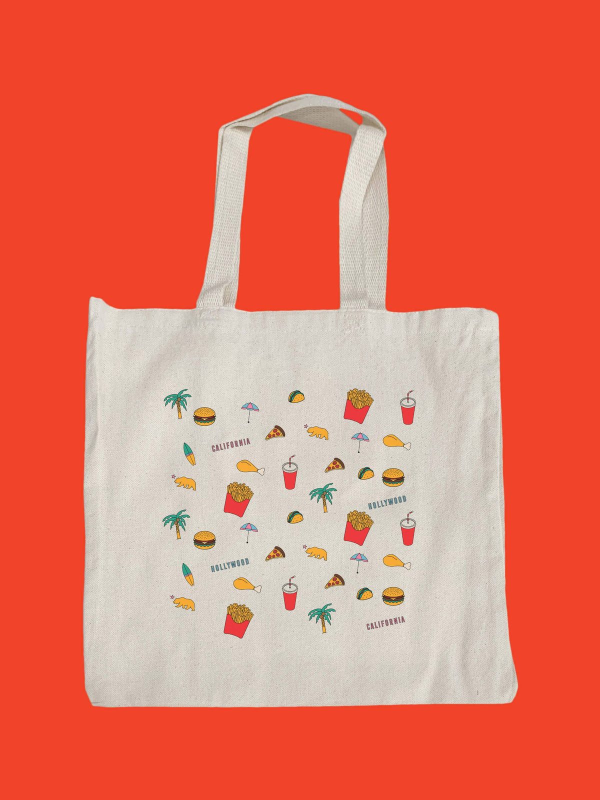 Pop Junk Foods Tote Bag: Natural