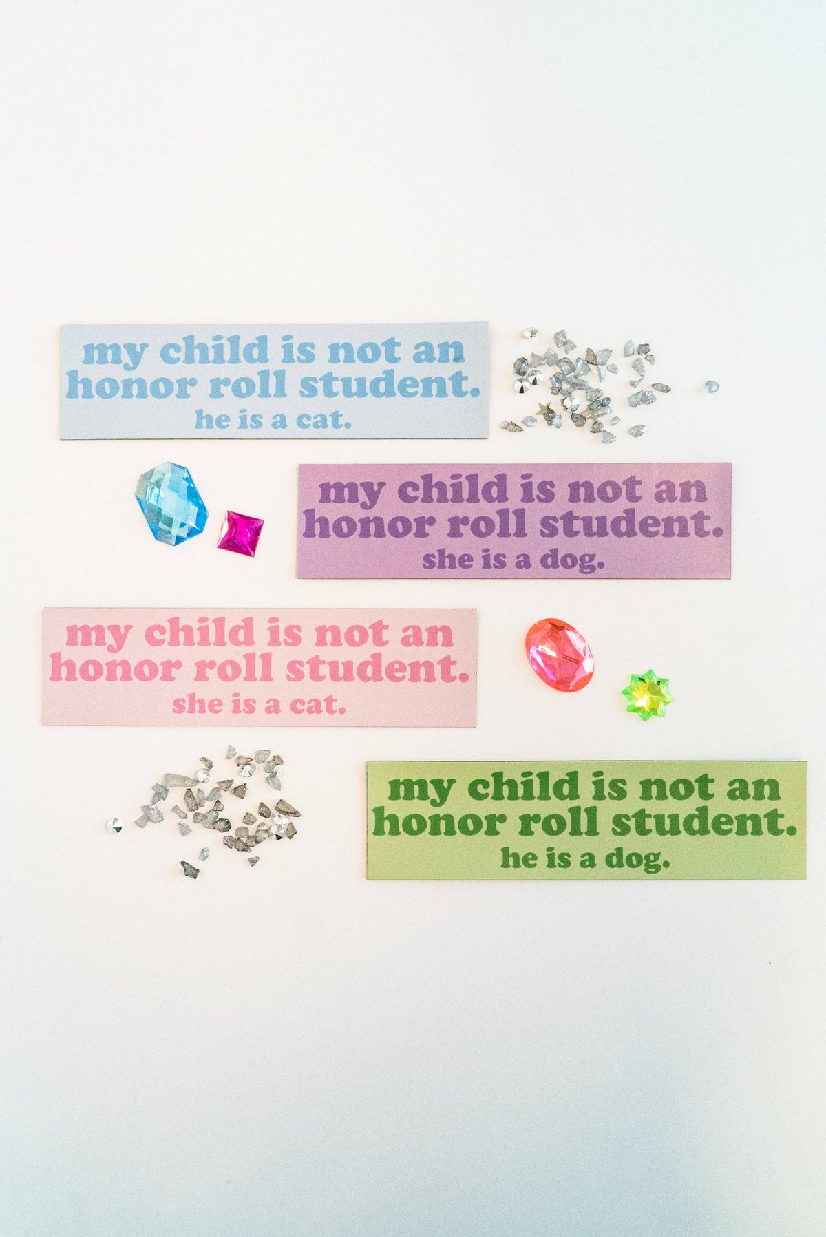 Honor Roll Cat Bumper Magnet- Blue