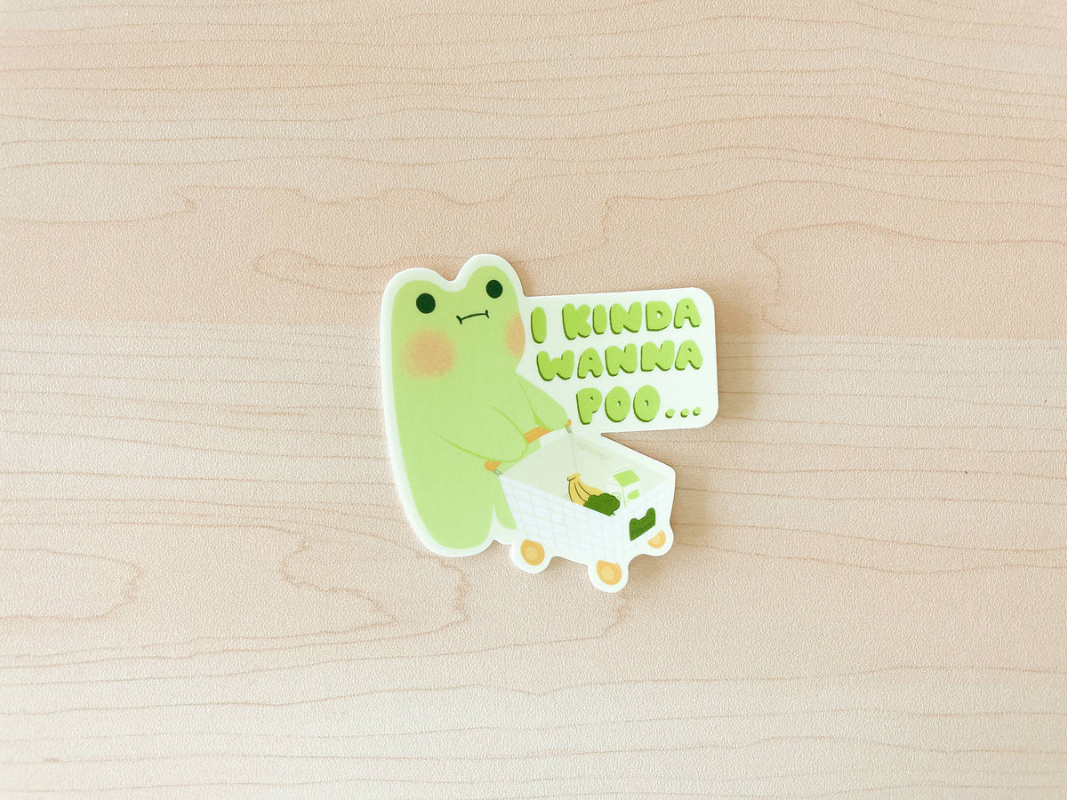 Poo Frog Waterproof Vinyl Sticker
