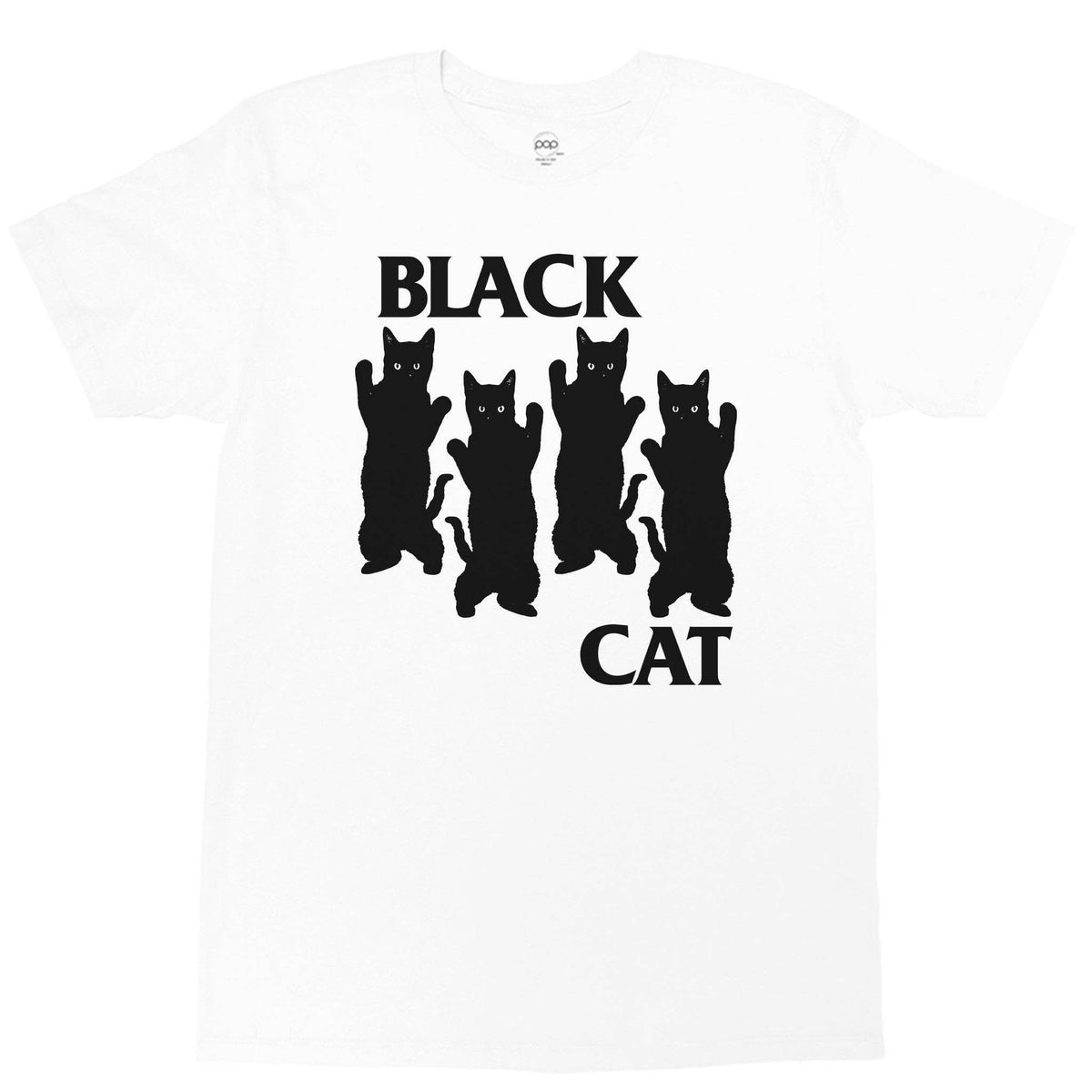 Black Cat Classic T-shirt: White / 5XL