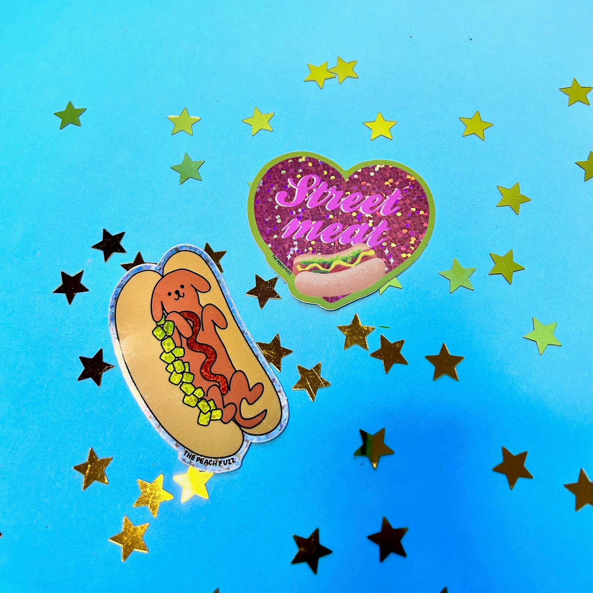 Hot Doggy Dog Glitter Sticker