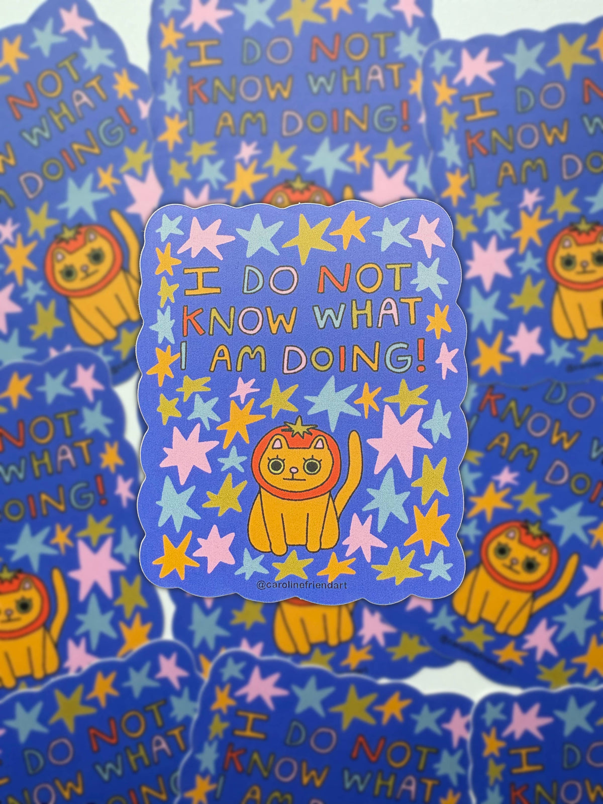 I Do Not Know What I Am Doing Sticker | Vinyl Waterproof Cat