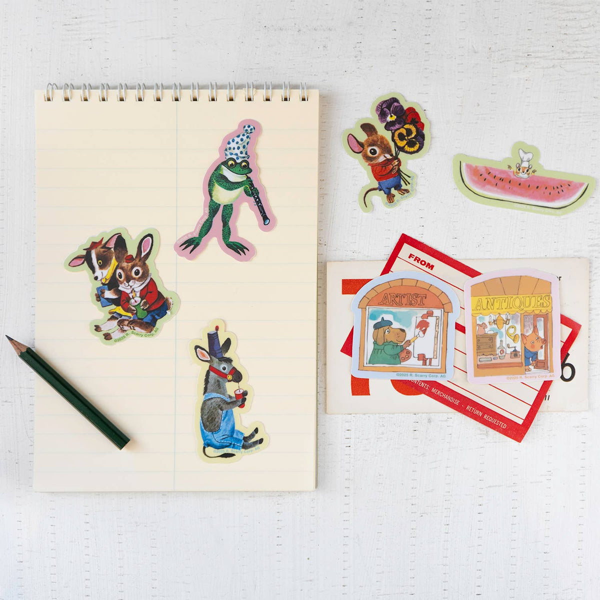 3P4 x Richard Scarry® Valentine - Lowly Heart Doily Sticker