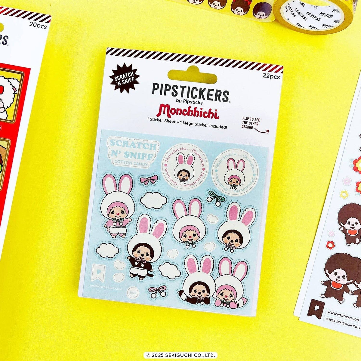 Monchhichi & Chimutan Cotton Candy Scratch 'n Sniff